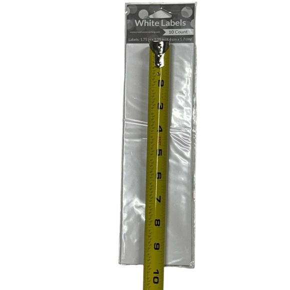 2 packs of 10 white labels. Creative converting oval shaped sticker labels. - Picture 4 of 6